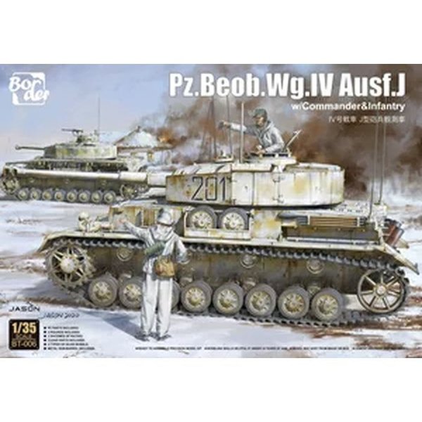 War Vehicle - 1/35 ボーダーモデル ドイツIV号戦車J型 Pz.Beob.wg.砲兵観測車 w/フィギュア プラモデル 模型 ハセガワ BT006