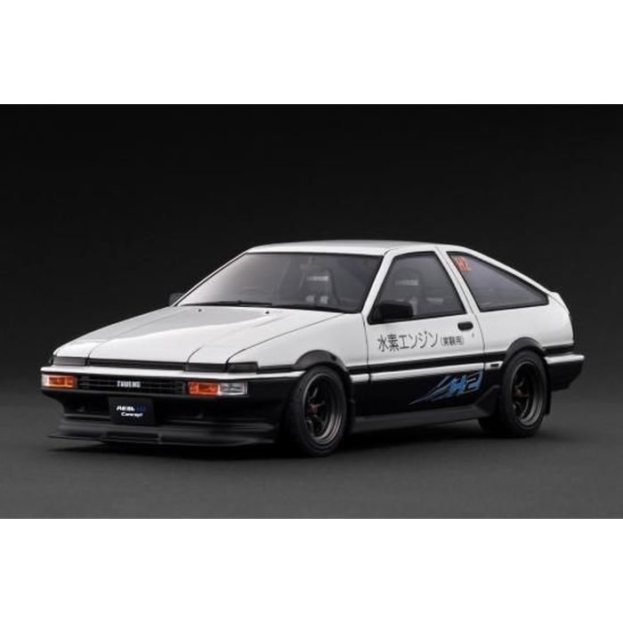 SEARCH WORD：イグニッションモデル Ignitionmodel 1/18 ミニカー 模型 モデルカー スポーツ クーペ コレクション 趣味 IG3809 1/18 Toyota Sprinter Trueno 3Dr (AE86) H2商品概要：「Trueno 3Dr (AE86) H2 」を1/18スケールレジンモデルで再現。ボディカラー：ホワイト/ブラック。東京オートサロン2023の会場でお披露目され話題となったAE86の水素エンジン自動車(H2）を詳細にモデル化しました。リヤハッチからのぞく水素タンクや補機類の再現にご注目ください。RSワタナベ15インチホイール(ガンメタリック センターキャップ付）にローダウン仕様。フロントリップスポイラー、ナルディタイプステアリング、BRIDE製バケットシート、4点シートベルト、左右ドアに「H2」専用ロゴ、フロントグリル、リヤハッチに専用エンブレムを装着。※画像は試作品です。商品仕様：■メーカー：ティーケー・カンパニー■JANコード：4573448908093■商品名：1/18 Toyota Sprinter Trueno 3Dr (AE86) H2■型番：IG3809■発売予定日：2026年2月発売予定■ご注意：※製品の仕様や価格は予告なく変更する場合があります。※掲載している画像は、実際の製品と一部異なる場合があります。※製品のパッケージ（外箱やスリーブ等）は本体を保護する目的となり、運搬におけるダメージについては不良交換の対象外となります。※予約商品は発売日が変動する場合があります。※商品概要、仕様、サービス内容及び企業情報などは商品発表時点のものです。※最新の情報に関しましては、メーカーサイトをご覧ください。※発売前予約商品についてはメーカーの商品製造数により納期が遅れる場合やご注文キャンセルをお願いする場合がございます。
