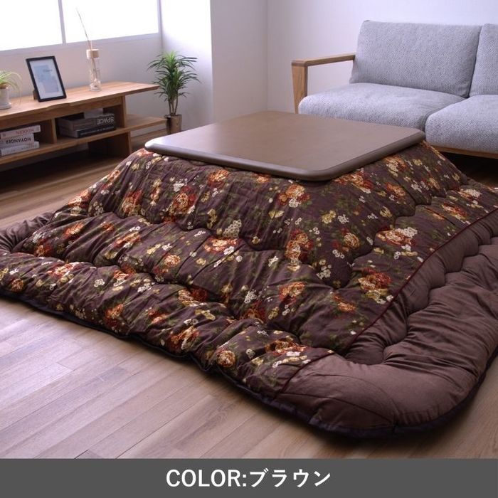 【沖縄・離島配送不可】【代引不可】こたつ こたつ厚掛 掛 フロール 205×245cm ブラウン IKEHIKO 1160730060203