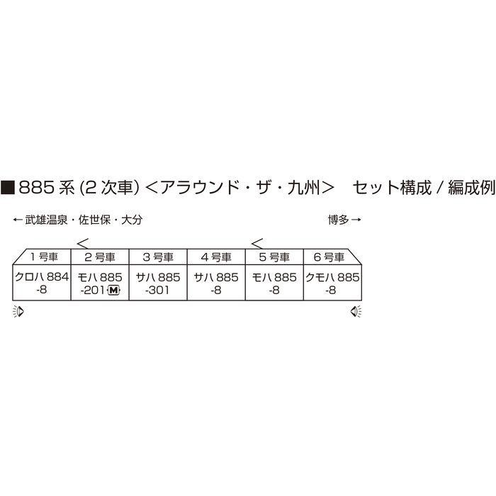 やるCANの【沖縄・離島配送不可】885系(2次車)＜アラウンド・ザ・九州＞ 6両セット KATO 10-1952｜アングル2