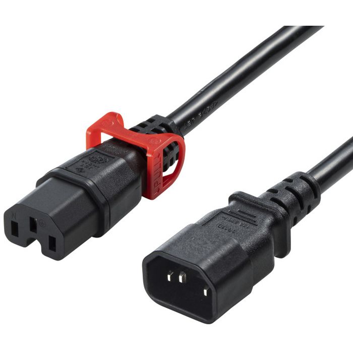 【代引不可】抜け防止ロック式電源コード ロックプラス（3m） サンワサプライ APW15-C14C15LS-3