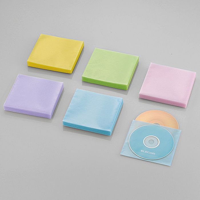 【代引不可】不織布ケース/Blu-ray・CD・DVD対応/両面収納/60枚入/120枚収納/5色アソート エレコム CCD..