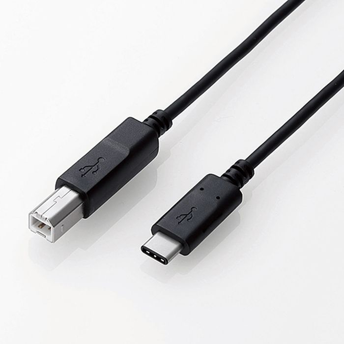 【代引不可】USB2.0ケーブル/C-Bタイプ/認証品/3A出力/0.5m/ブラック エレコム U2C-CB05NBK