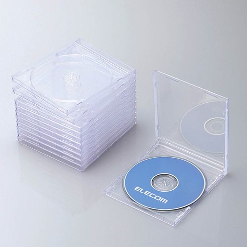 【あす楽】【代引不可】エレコム Blu-ray/DVD/CDケース（標準/PS/1枚収納）/クリア CCD-JSCN10CR