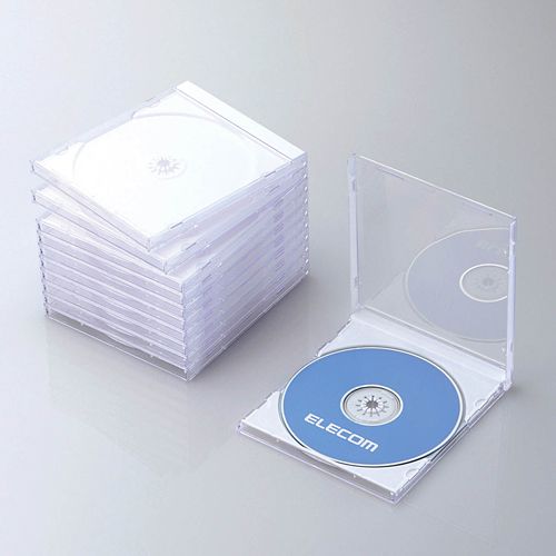 【あす楽】【代引不可】エレコム Blu-ray/DVD/CDケース（標準/PS/1枚収納）/ホワイト CCD-JSCN10WH