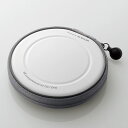 【あす楽】【代引不可】エレコム CD/DVDケース　セミハード　ファスナー付　12枚収納用　ホワイト CCD-H12WH