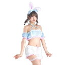 コスチューム キャンディバニー ワンダーランド レディ−ス うさぎ カチューシャ パンツ 付け袖 ガーターリング リボン パーティー コスプレ 衣装 仮装 クリ...