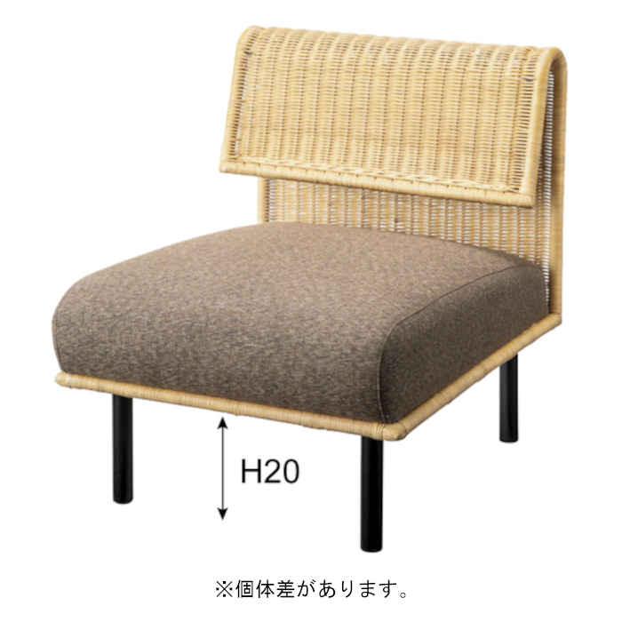 【北海道・沖縄・離島配送不可】【代引不可】ソファ 一人掛け 1人掛け 1P W60×D77×H70×SH39cm ラタン アイアン ロータイプ使用可 北欧インテリア リゾート風 サンドラー 東谷 NRS-501A [2]