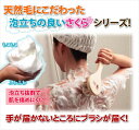 手が届かないところにブラシが届く!白馬毛のボディブラシ さくら アートブラシ b581