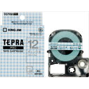 【キングジム】【テプラ】PROテープ 模様ラベル チェック青/グレー文字 製品型番:SWX12BH