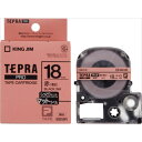 【キングジム】【テプラ】PROテープ マット赤/黒文字 製品型番:SB18R