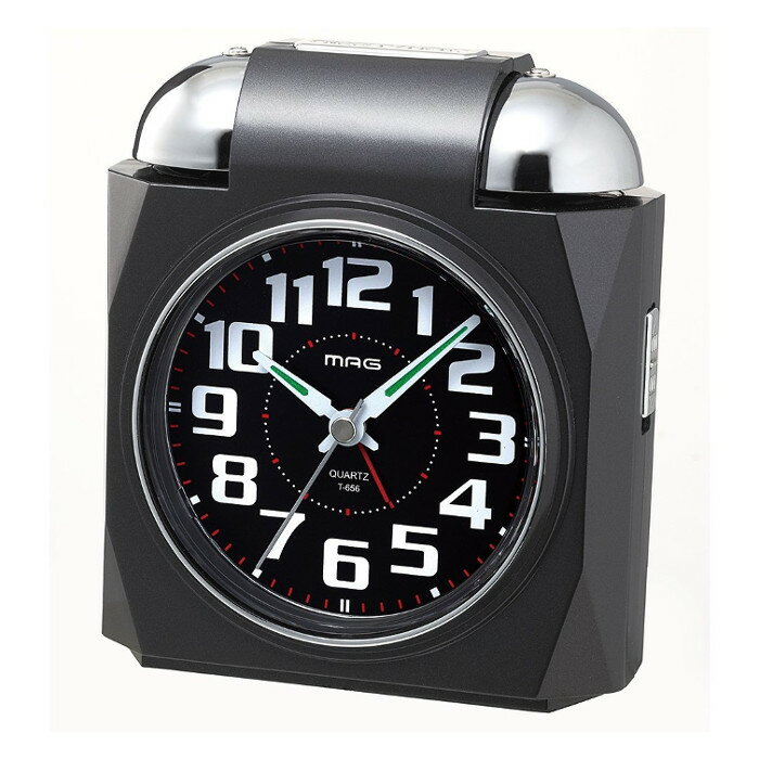 大音量 目覚まし時計 ベルアタック ノア精密 T-656 BK-Z(3)