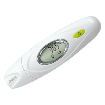 赤外線体温計 額でも耳でも計測可能 最短2秒 子ども 赤外線 赤ちゃん用体温計 簡単 早い 保育 介護 温度測定器 ドリテック TO-300WT
