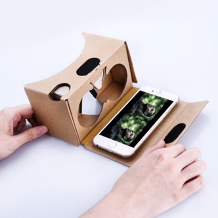 VRヘッドセット ダンボール 軽量なので頭が疲れない 3.5インチ～5.5インチのスマホに対応 軽い 手軽 グリーンハウス JD-GC2R