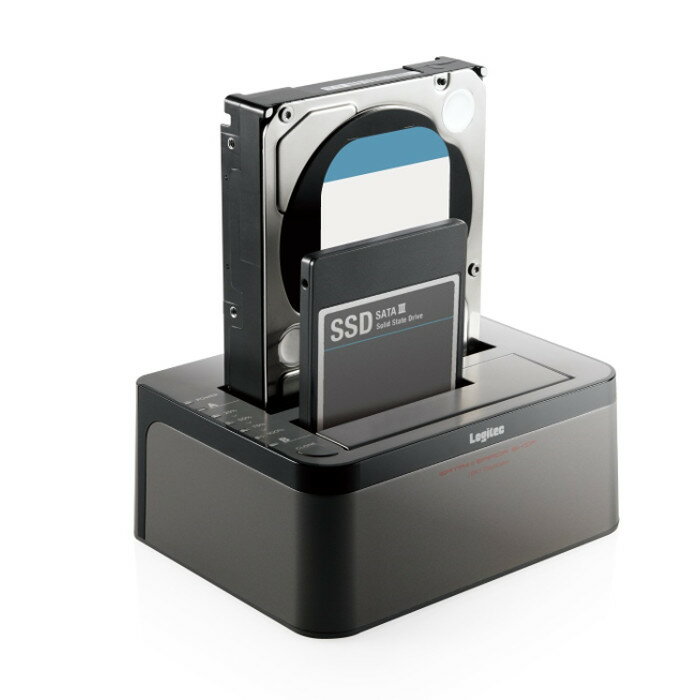 【代引不可】HDDケース 3.5インチ HDD&2.5インチ HDD+SSD 2Bay Duplicator USB3.0 ソフト付 エラースキップ機能付 エレコム LGB-2BDPU3ES - Image 2
