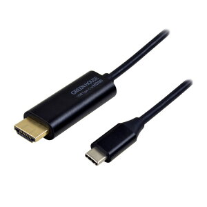 HDMIѴ֥ USB Type C-HDMI 2m Alt⡼б ѥ䥹ޡȥեβ̤ƥӤɽ ֥å ꡼ϥ GH-HALTA2-BK