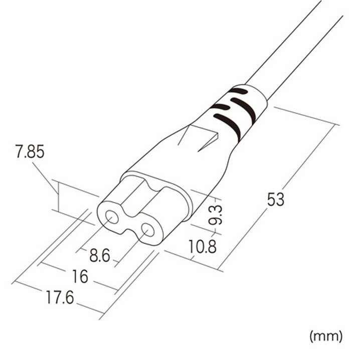 �Ÿ������� �ᥬ�ͷ����ͥ�����AC���󥻥�Ȥ���³ 2P ���ȥ졼�ȥ��ͥ��� 1m ����掠�ץ饤 KB-DM2S-1