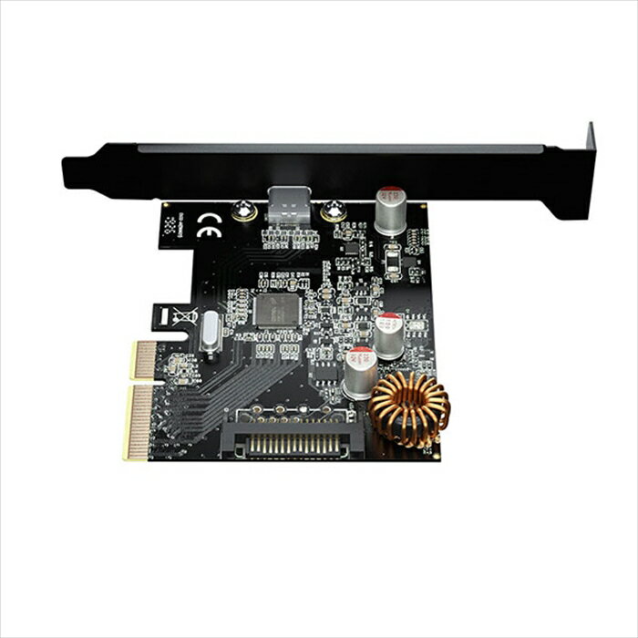(訳あり！箱潰れ！) USB3.2 Gen2x2（TypeC)を1ポート増設 特注専用ブラックブラケットモデル 増設PCIEXpressx4ボード SD-E4U32-C1L BIG SINGLE TURBO BST