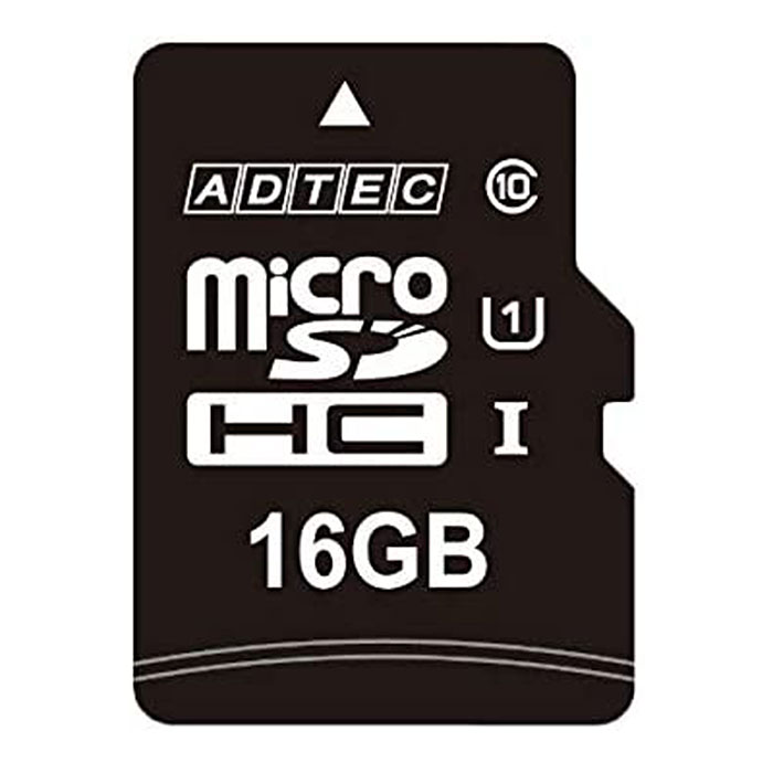 microSDHCカード 16GB Class10 SD変換アダプタ付 ADTEC AD-MRHAM16G/10