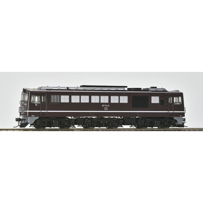 SEARCH WORD：鉄道模型 エイチオーゲージ エッチオーゲージ 電車模型 列車模型 モデル セット キット ジオラマ リアル 車両 tomix トミックス商品概要：DF50形は亜幹線の蒸気機関車置き換えを目的として製造された電気式ディーゼル機関車です。 北海道を除く全国各地に配置され、寝台特急列車のけん引にも使用されましたが、DD51形の増備により1983年に引退しました。 ■部品取り付け済みのプレステージモデル ■DF50形前期型の登場時を再現 ■床下の冷却装置は横型のものを再現 ■側面のフィルターカバーは十字型を再現 ■消灯時にヘッドライトが銀色に見えるKMヘッド採用 ■車番は転写シートによる選択式で車体直接貼りとエッチングプレートによるナンバープレートおよび転写シートベースも付属 ■スノープロウは大型のものを装着(脱着可能) ■Hゴムは黒色で貫通扉にHゴムの無い姿を再現 ■屋根上の煙道は長いものを再現 ■車体標記は印刷で再現 ■区名札は「米」印刷済み ■メーカーズプレートは別パーツ付属 ■ヘッドライトは電球色LEDによる点灯、ON-OFFスイッチ付 ■スポーク車輪採用 ■カプラーはケイディ-NO.5を使用 ■通電端子は屋上のダクト内に装備 ■ 　・各種手すり・ワイパー・解放テコ・エアホース・タブレットキャッチャー・プロテクター ■ 　・台車ステップ ■最小半径R600通過可能商品仕様：■メーカー：トミーテック■JANコード：4543736962397■商品名：HOゲージ DF50形 前期型・茶色・プレステージモデル 鉄道模型 ディーゼル機関車 TOMIX TOMITEC■型番：HO-239■ブランド：TOMIX■シリーズ：HOゲージ■製品内容：DF50(前期型・茶色・プレステージ)■付属品：●ランナーパーツ：ナンバープレート ●ランナーパーツ：車番転写シート用ベース ●ランナーパーツ：メーカーズプレート、エンド表記 ●転写シート(メタル)：車番■著作権：KMヘッド（R)■注意：※掲載している写真は試作品（製品と仕様が一部異なる）の場合があります。※レールは付属しません。※商品概要、仕様、サービス内容及び企業情報などは商品発表時点のものです。※最新の情報に関しましては、メーカーサイトをご覧ください。※発売前予約商品についてはメーカーの商品製造数により納期が遅れる場合やご注文キャンセルをお願いする場合がございます。