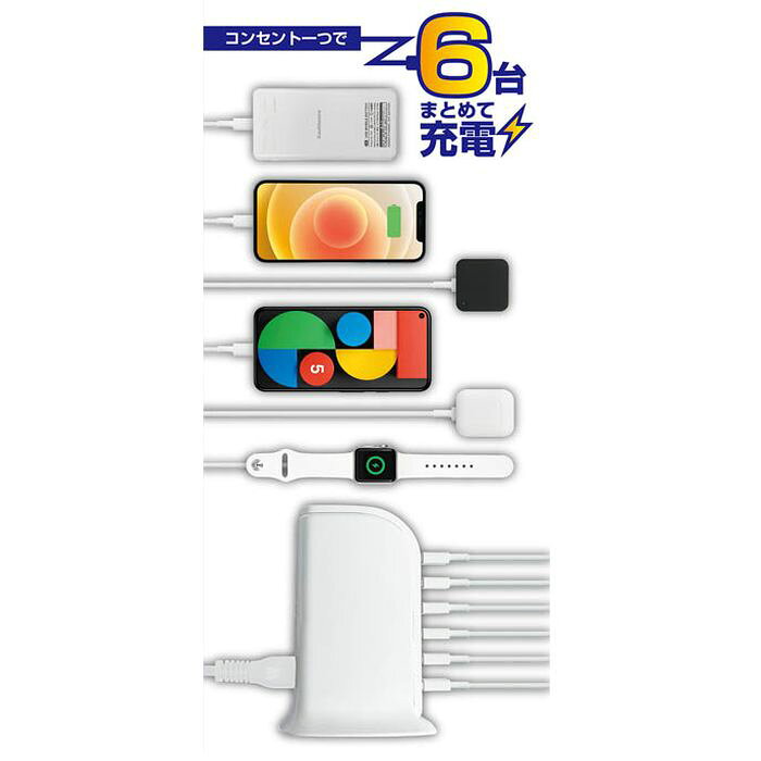 USB���Ŵ� ��ư���� USB-A�ε����6��Ʊ���˽��Ų�ǽ �ۥ磻�� ������� AC-029