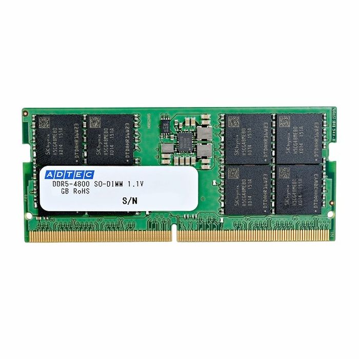 メモリ デスクトップ用 増設メモリ DDR5-4800 SODIMM 8GB 省電力 ADTEC ADS4800N-X8G