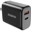 USB[d PowerDeliveryΉ PD[d 65W 2|[g USB-C+USB-A PD3.0 GaN (KE) ̗p ubN ADTEC APD-V065AC-BK