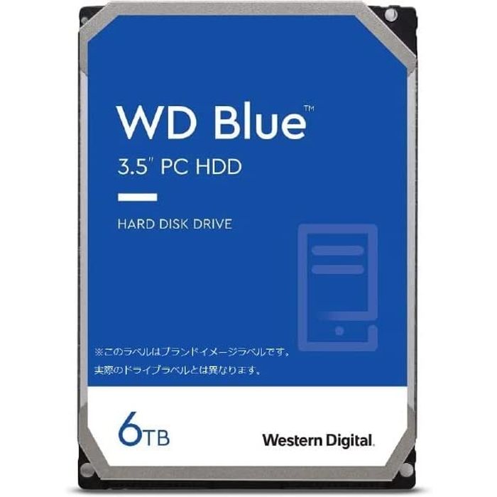 【沖縄・離島配送不可】【代引不可】ハードディスク 内蔵HDD 6TB WD60EZAX 5,400rpm 256MB WD Blue 3.5インチ Western Digital WDC-WD60EZAX