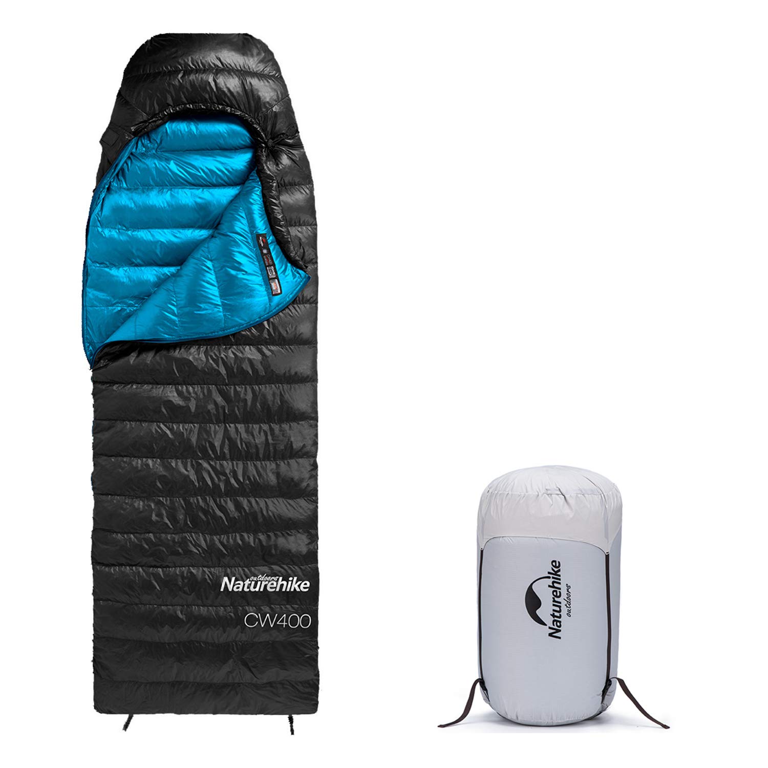 楽天湖南オンラインNaturehike 寝袋 ダウン 【足伸ばし可能・完全展開可能】-7.9~4.7℃ シュラフ コンパクト 超軽量 冬用 1人用 650FP 封筒型 4シーズン 防水 保温 防寒 防災用 車中泊 登山 あったか 肌触り良い アウトドア キャンプ 収納袋付き