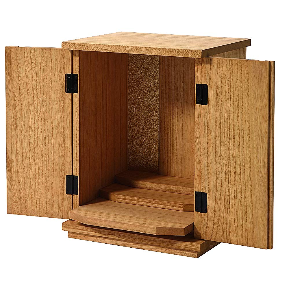 KIRIGEN 仏壇 ミニ 祭壇 小型 コンパクト モダン 仏具 家具調 神具 メモリアルボックス ナチュラル