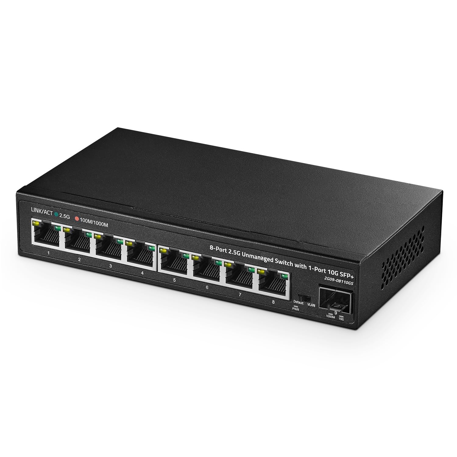 乐天商城 - Binardat 8ポート2.5Gスイッチ、10G SFP+ポート、8 x 2.5ギガビットRJ-45ベースTポート、アンマネージド・マルチギガビット・デスクトップ・イーサネット・スイッチ