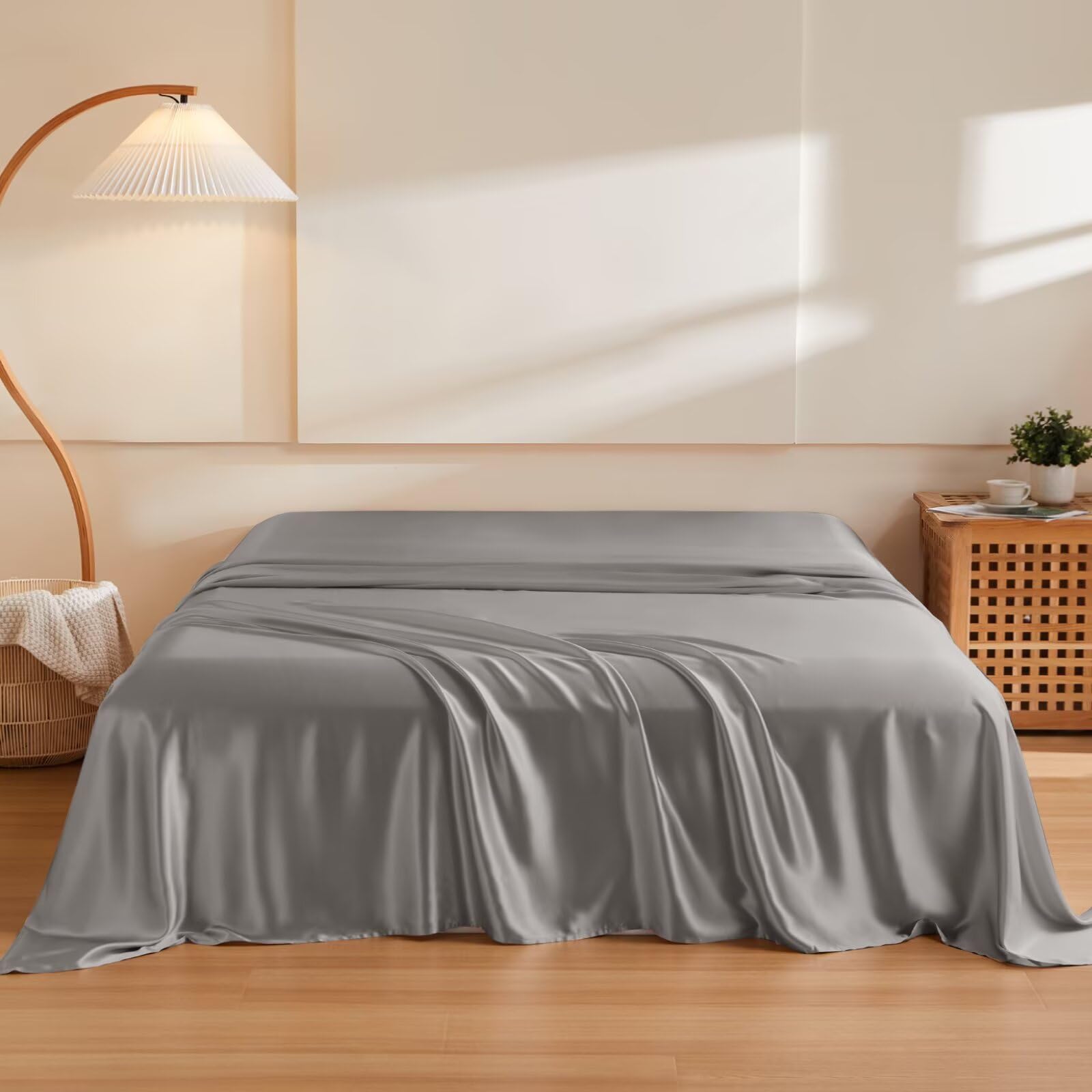 [THXSILK] シルクフラットシーツ 100%19匁シルク 無地 洗える 吸水速乾 ホテル仕様 摩擦軽減 静電気防..