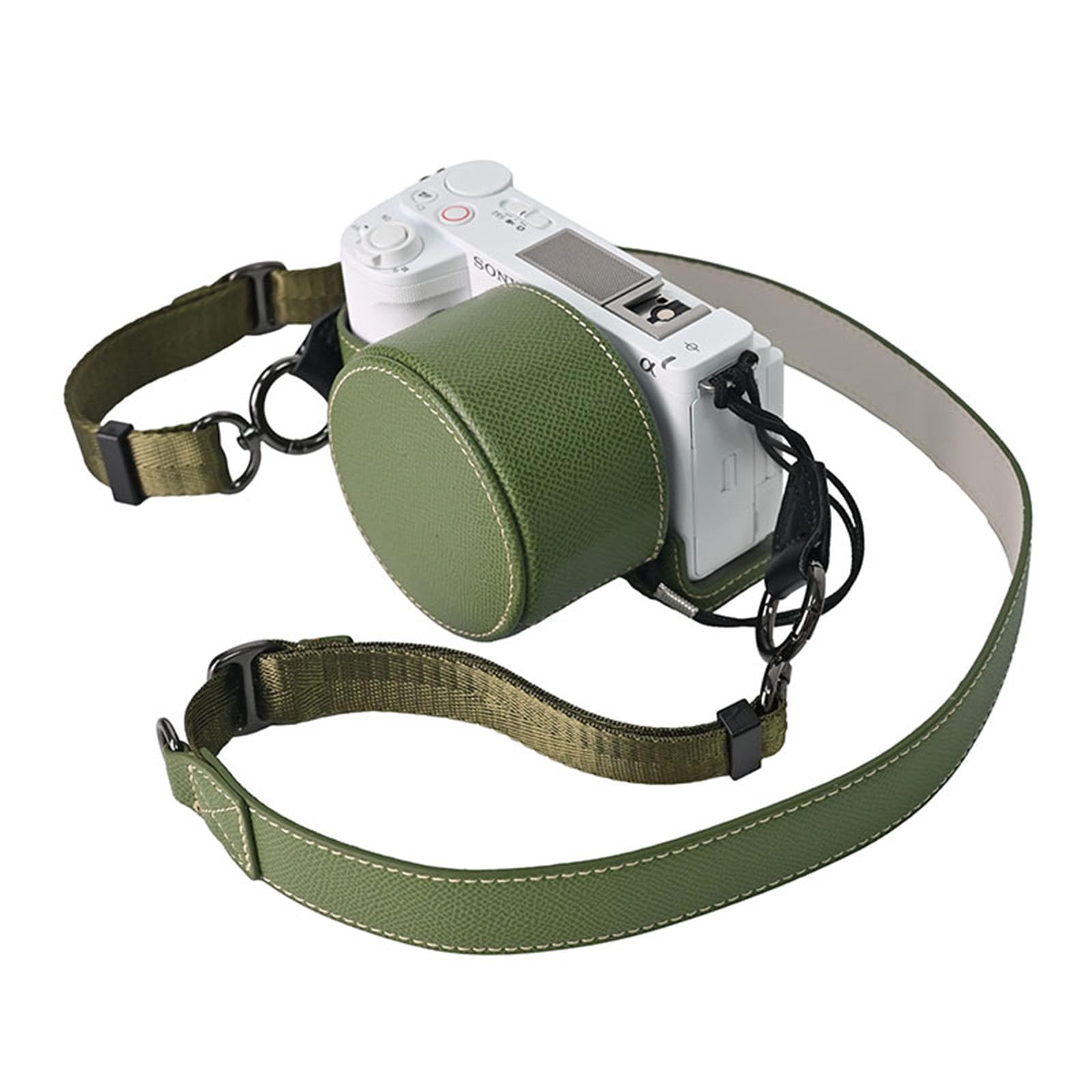 VOVMOEYA カメラケース For SONY ZV-E10II ZV-E10markii ZV-E10M2，ZVE10 IIボディケース For ソニー ZV-E10M2カメラケース ZV-E10markii カメラ保護カバー PUレザー D状ネジ穴付