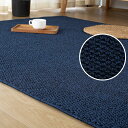 FLIIRITAIA カーペット 深い海の青 200×250cm 約3畳 リネン風素材 洗える 滑り止め 抗菌 防臭 防ダニ 通気性 速乾性 防音 リビングルーム 寝室 ダイニングルーム フローリング オールシーズン 洗濯可能 収納便利 ラグ