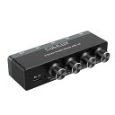 Cubilux 3.5mm オーディオ ミキサー、4ウェイ ステレオ/モノAUX ミキサー、超低ノイズ ミニ ライン ミキサー、独立音量調整