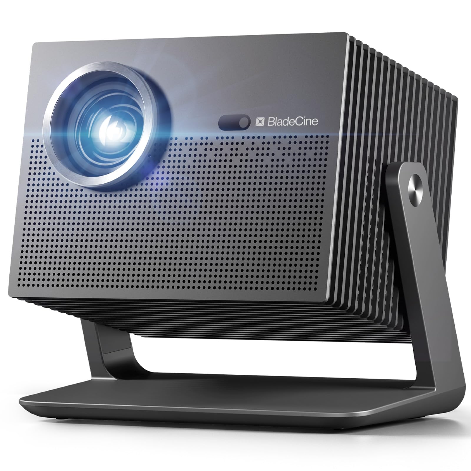 Bladecine Cube 600 プロジェクター フルHD 1080p Netflix&Dolby Atmos対応 600ISO ルーメン 家庭用 小型 天井 360°回転可能 静音 200インチ投影 スタンド一体 全自動台形補正 持ち運び可能 屋外用