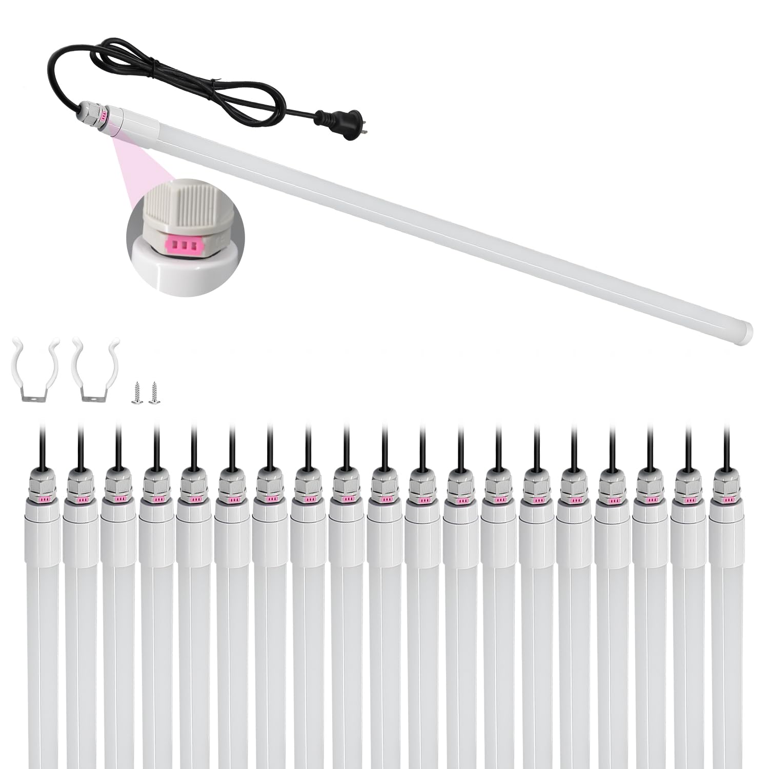 Alewell 仮設led蛍光灯 強力防水 40w形(120cm) 呼吸バルブ搭載 昼白色 15W 節電 2600lm 屋外 高圧洗浄..