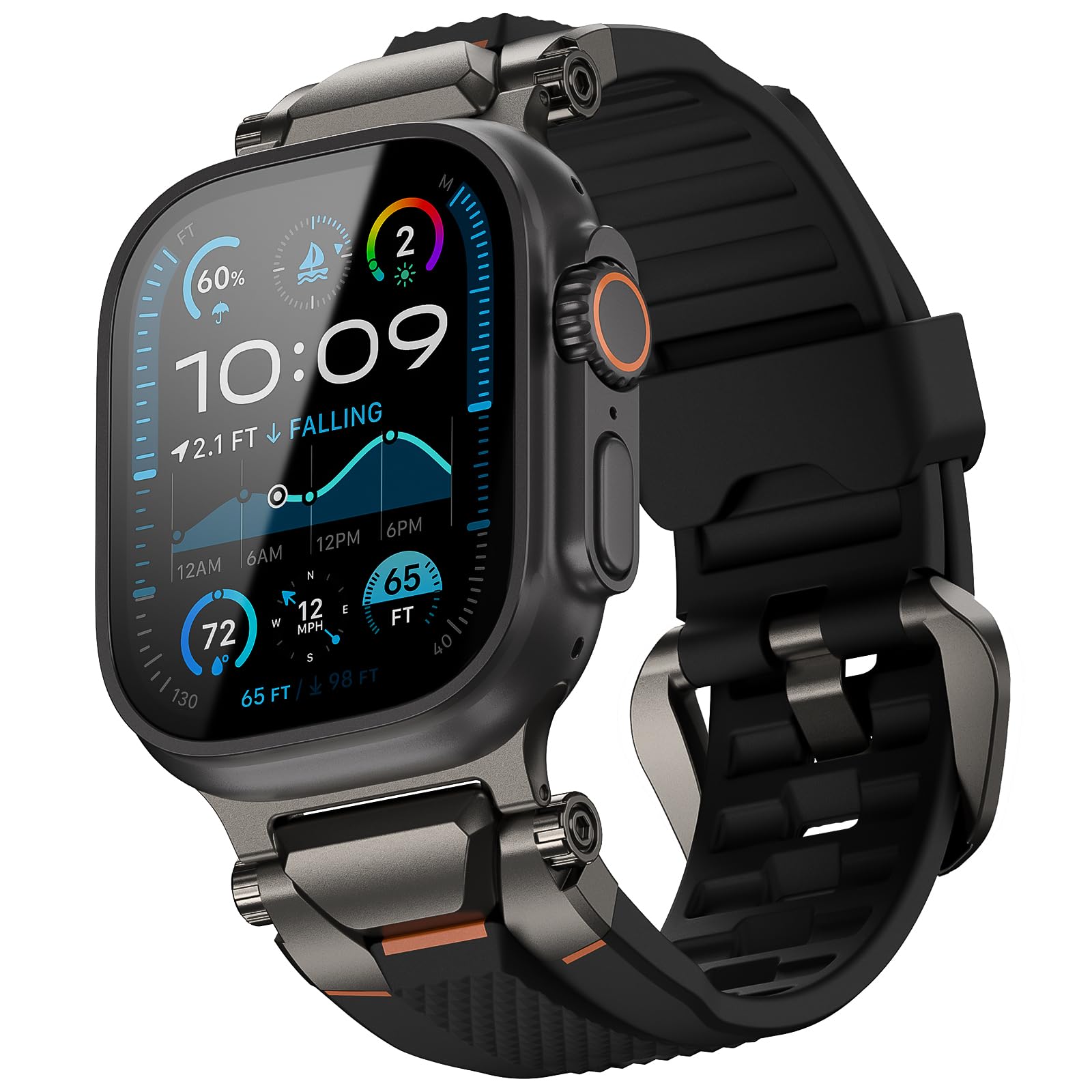 ULTIMAL �����å� �Х�� for Apple Watch Ultra 3/2/1�б� 49mm/46mm/45mm/44mm ��󥺥�ǥ롢���ꥳ��Х�...