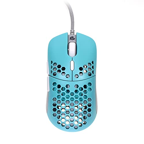 Gwolves Hati 2020 Edition Ultra Lightweight Honeycomb Design Wired Gaming Mouse 3360 Sensor - PTFE Skates - 6 Buttons - Only 61G