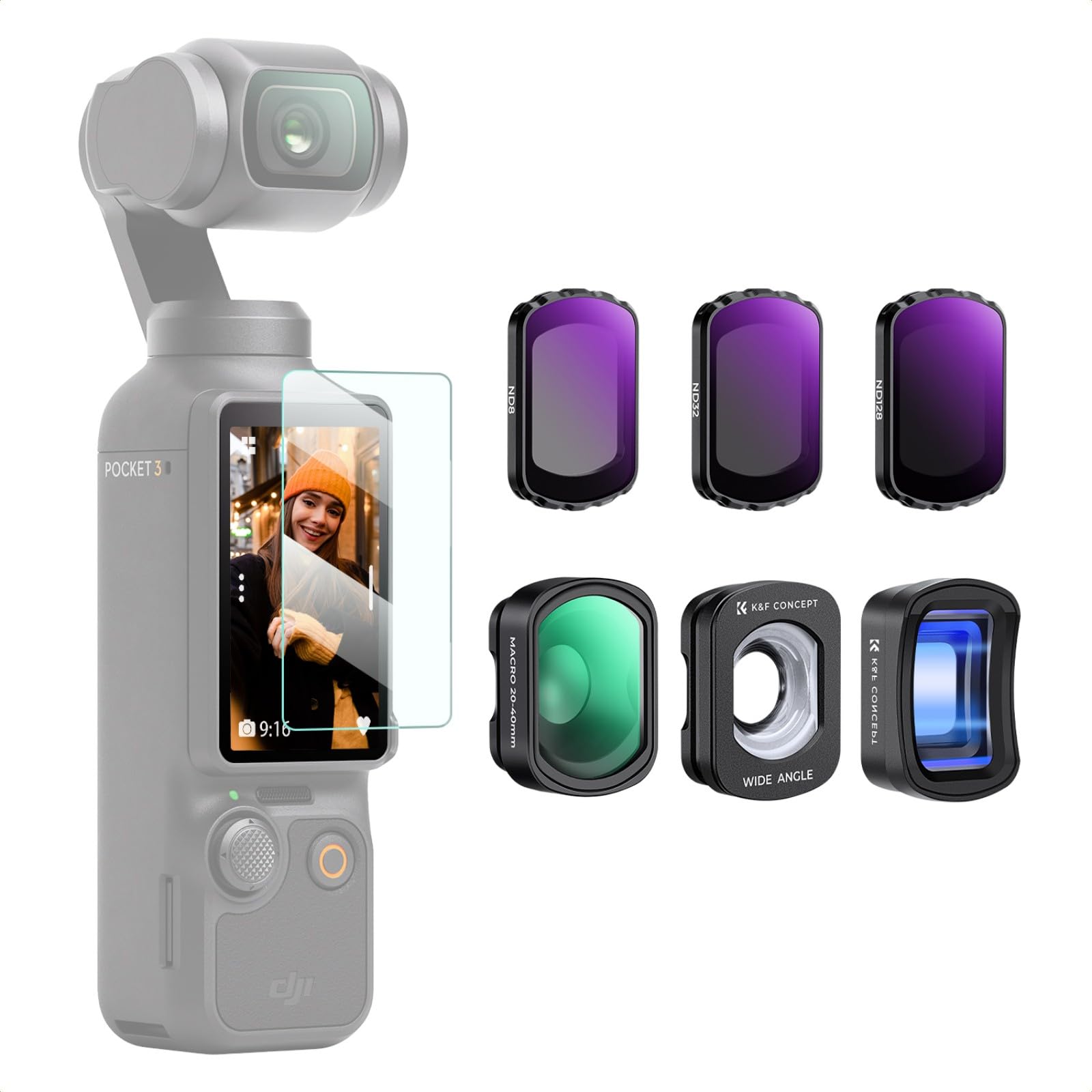 K&F Concept DJI OSMO Pocket 3 󥺥ե륿å 1.2x+10Ψޥ+ѥ+ND...