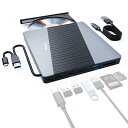 Unitek 7-in-1 外付けCD/DVDドライブ USBハブ U...(3)