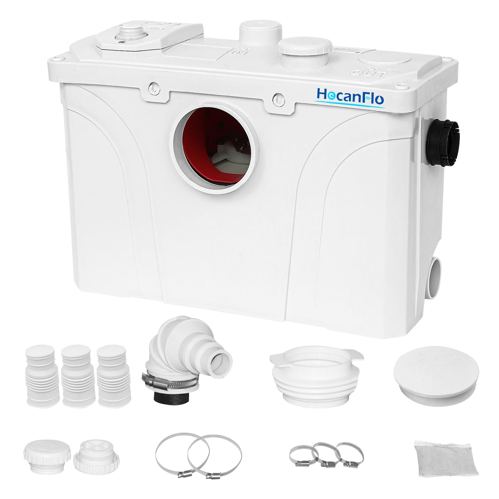 楽天湖南オンライン700 ワット マセレーター ポンプ、アップフラッシュ マセレーション トイレ用、地下室トイレ用 4 つの給水口付きポンプ、キッチン | シンク | 浴槽 | 洗濯機、自動始動および停止水処理汚水ポンプ