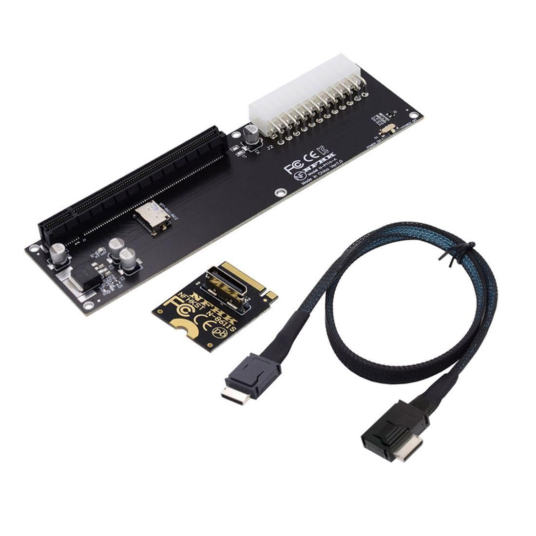 chenyang Oculink SFF-8612 - PCI-E 3.0/4.0 M.2 M-Key to PCIe 3.0/4.0 X16アダプター eGPU/GPD Win Max2 外部グラフィックスカード SSD用
