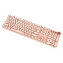 EWEADN V20 タイプライター キーボード レトロ スチームパンク 104キー/87キー メカニカルゲーム用キーボード LEDバックライト付き 有線USBキーボード メタルパネル 単色発光 防衝突 ユニーク 英語配列 Windows/Macに対応 オ