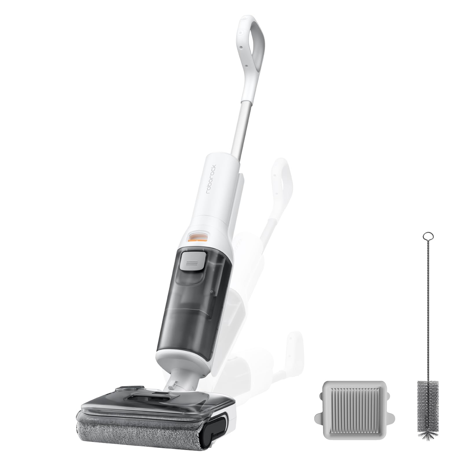 roborock(ロボロック) F25 RT 水拭き掃除機 吸引＆水拭き両用 コードレス掃除機 ローラーブラシ毛がらみゼロ 20000Paピーク吸引力 90℃自動洗浄&乾燥 細菌抑え エッジ清掃対応 180°フラットリーチ2.0 40分稼働可能 乾湿両用掃