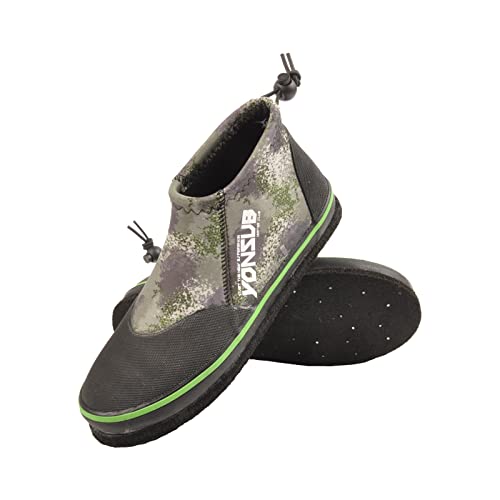 MORGEN SKY ウェーディングシューズ フィッシングシューズ フェルトスパイクシューズ 磯靴 フィッシングブーツ フエルト スパイク 3mm保温防寒 滑り止め 磯釣り 渓流釣り 釣り 岩場YZ010 (7, グリーン)