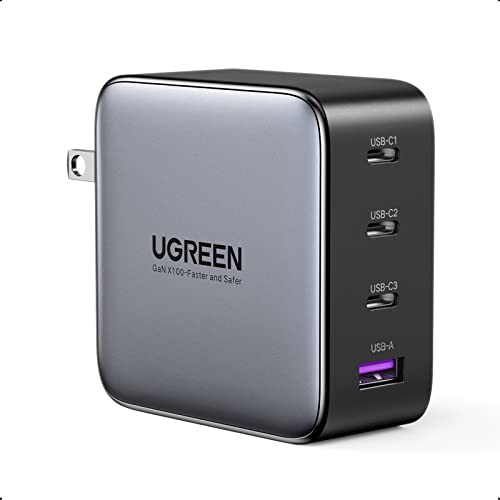 UGREEN Nexode [d 100W 4|[g VGaNZp Type-c PD}[d USB-C*3USB-A*1 MacBook Dell iPad iPhone Android V[YΉ PSEZpK ܏ݎvO