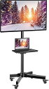 Perlegear テレビスタンド テレビ台 キャスター付き 壁寄せ ハイタイプ tvスタンド tv stand 23~55型対応 VESA/横100?400mm/縦100?400mm 耐荷重25kg 高さ調節可能 家用/学校/ビジネス展示用/病院業務用