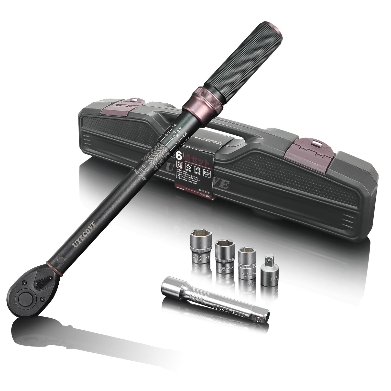 UYECOVE ȥ륯å   ץ쥻åȷ 12.7 mm (1/2) 20-220N.m 6 Х...