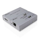 DTECH USB エクステンダー 延長器 4ポート USB2.0 エクステンダー 4分配 USB延長 最大50m Cat5/5e Cat6/6e LANケーブル使用 電源アダプター USBケーブル付属
